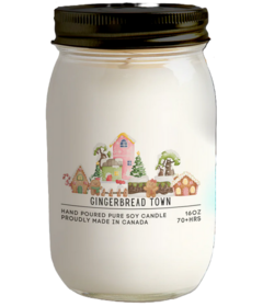 Serendipity Candles Mason Jar Gingerbread Town