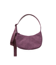 BAGGU Small Nylon Crescent Bag Wild Plum
