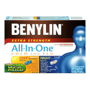 Benylin All-In-One Extra Strength Cold & Flu Caplets Benylin All-In-One Extra Strength Cold & Flu Caplets