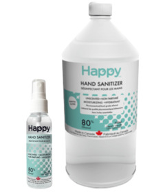 Happy Hand Sanitizer Spray Unscented + Refill Bundle
