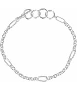 Natalie Wood Designs Eclipse Chain Bracelet Silver