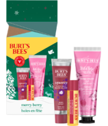 Coffret cadeau de Noël Merry Berry de Burt's Bees avec baumes à lèvres et crème pour les mains