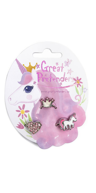 Cuackamily 8 Bagues Réglables Pour Filles – Princesse, Sirène, Coquillage – Boîte Cœur Rose Offerte