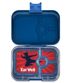 Yumbox Panino 4 Compartment Bento Box Ninja Blue Kung Fu
