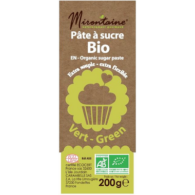 Mirontaine Organic Fondant Sugar Paste Green Mirontaine Organic Fondant Sugar Paste Green