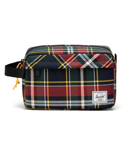 Herschel Supply Chapter Plaid Travel Kit Yellow Stripe Plaid