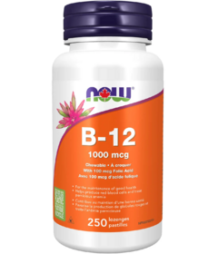 NOW Chewable Vitamin B12 with Folic Acid 1000mcg