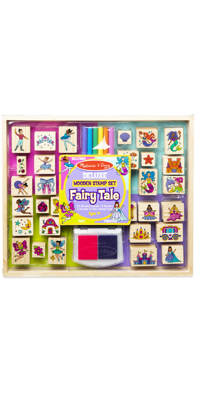 Melissa & Doug Deluxe Wooden Stamp Set Fairy Tale