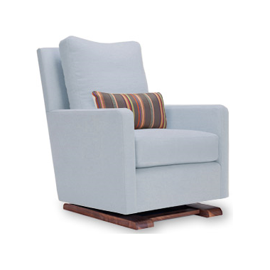 Monte Design Como Glider Natural Cotton Linen Blend & Walnut Base Monte Design Como Glider Natural Cotton Linen Blend & Walnut Base