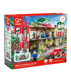 Hape Toys Multi-Level Railway City Set