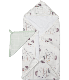 Loulou Lollipop Hooded Towel Set Hedgehogs