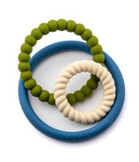 Little Cheeks 3-in-1 Trio Rings Silicone Textured Teethers Leo