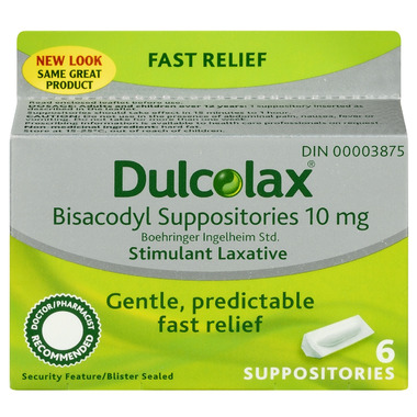 Dulcolax Medicated Laxative Comfort Shaped Suppositories, 8 count