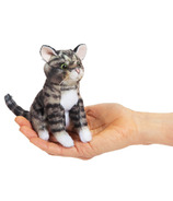 Folkmanis Puppets Mini Tabby Cat Finger Puppet (marionnette à doigt)