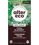 Alter Eco Dark Chocolate Bar 100% Cacao Total Blackout 