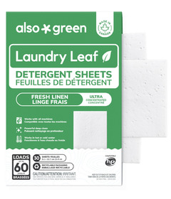 Also Green Laundry Leaf Detergent Sheets Fresh Linen