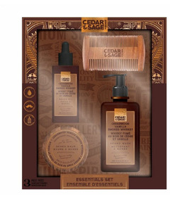 Cedar & Sage Cedarwood Vanilla Smoked Whiskey Beard Set