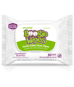 Boogie Saline Nose Wipes Unscented