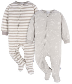 Gerber Childrenswear Footed Blanket Sleepers Lion Heads