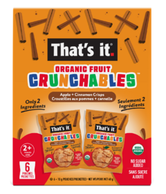 That's it. Organic Crunchables Apple + Cinnammon Crisps