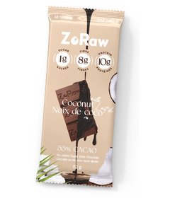 ZoRaw 55% Cacao Coconut Milk Chocolate with Protein