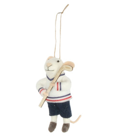 Harman Hockey Mouse Felted Ornament