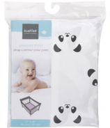 Kushies Playpen Sheet Pandas Black & White