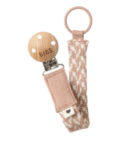 BIBS Paci Braid Clip Blush/Ivory