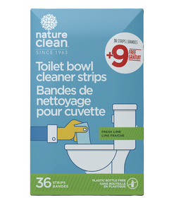 Nature Clean Plastic Free Toilet Bowl Cleaner Strips Fresh Lime