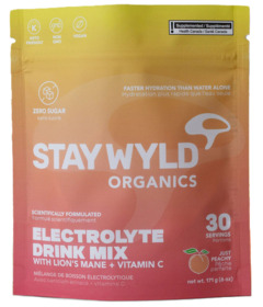 Stay Wyld Organics Electrolyte Drink Mix Lion's Mane + Vitamin C Peach