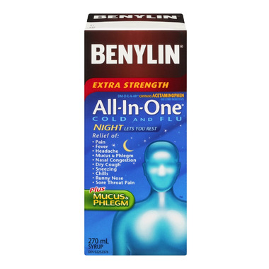 Benylin All-In-One Extra Strength Cold & Flu Nightime Syrup Benylin All-In-One Extra Strength Cold & Flu Nightime Syrup