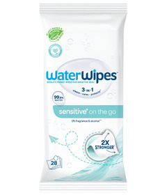 image of WaterWipes Sensitive+ On The Go Wipes Unscented & Hypoallergenic with sku:272067