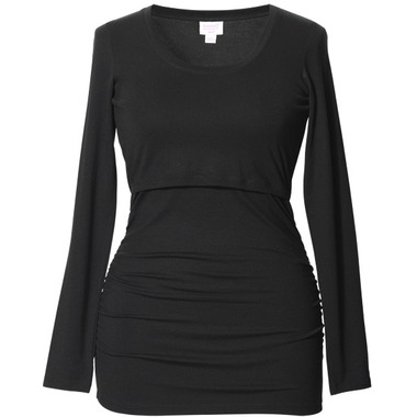 Boob Ruched Long Sleeve Top with Organic Cotton Boob Ruched Long Sleeve Top with Organic Cotton