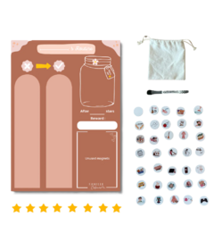 Kangoo Magnetic Routine and Behavior Reward Chart Pink