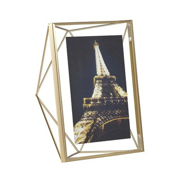 Cadre pour 3 photos 13x18cm, à poser ou fixer, doré PRISMA | Maisons du
