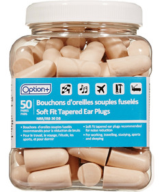 Option+ Soft Fit Tapered Ear Plugs Tan