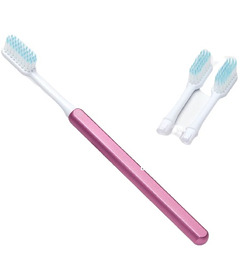 image of Nada Adult Toothbrush Starter + 2 Brush Heads Soft Pink with sku:339457