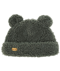 Jan & Jul Sherpa Bear Beanie Dark Sage Green