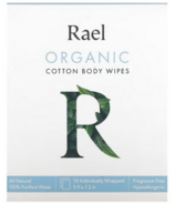 Lingettes corporelles en coton bio de Rael
