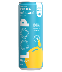 LOOP Mission Sparkling Iced Tea Lemon & Black Tea