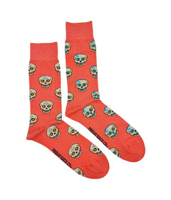 Friday Sock Co. Men's Rockabilly Skulls Mismatched Socks