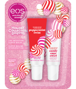 eos Holiday Peppermint Twist & Candy Cane Swirl Super Balm