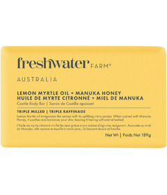 Freshwater Farm Soap Bar Lemon Myrtle Oil + Manuka Honey