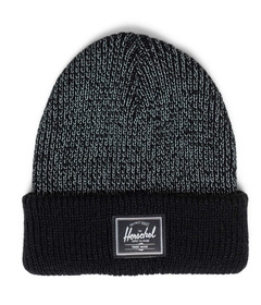 Herschel Supply Elmer Reflective Ribbed Beanie Black