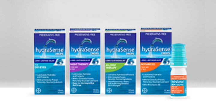 5 hydraSense products lined up