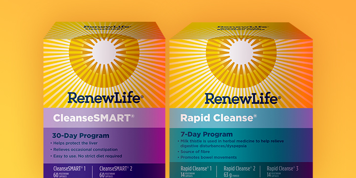 Renew Life CleanseSmart and Rapid Cleanse products