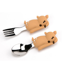 Glitter & Spice Spoon & Fork Set Deer