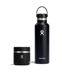 Ensemble de nourriture Hydro Flask et bouteille à goulot standard noir
