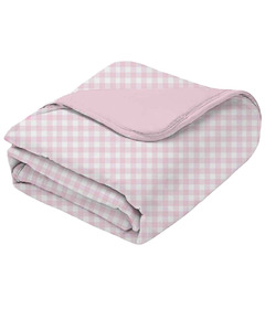 Gunamuna Cozy Cloud Comforter Toddler Blanket Pink Gingham