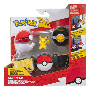 Buy Jazwares Pokemon Clip 'N' Go Pokeball Belt Set Red and Black at ...